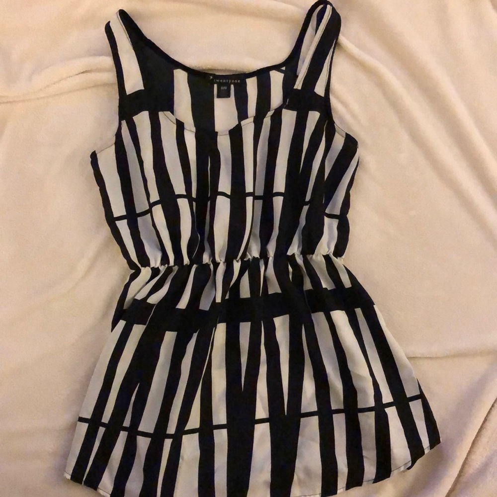 Forever 21 striped Peplum top
